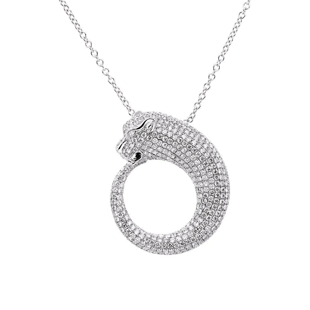 Small Round Brilliant Cut 6 Ct Real Diamonds Pendant Necklace White Gold