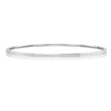 Small Round Natural Diamonds Bangle 3.80 Ct White Gold