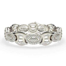 Small Round Real Diamonds 11.50 Carats Men's Bracelet Wg 14K