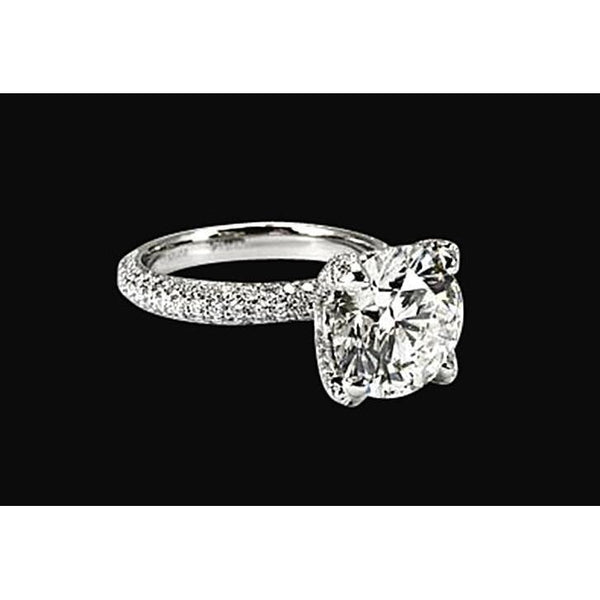 Solid 14K White Gold Engagement Real Natural Earth Mined Diamond Ring 4.50 Carat