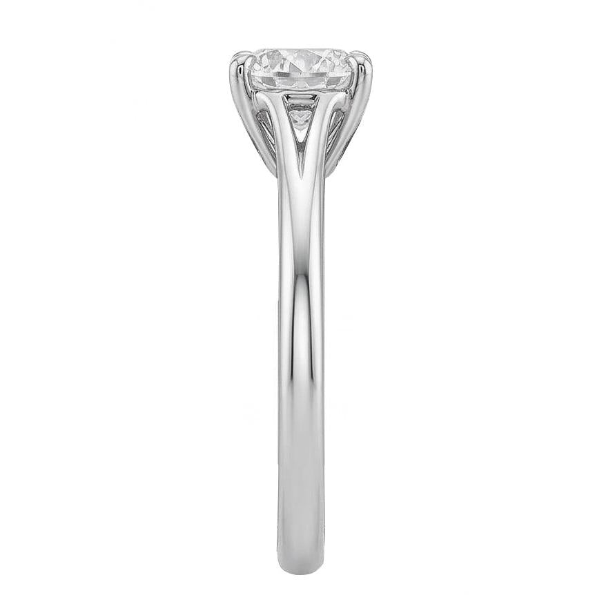Solitaire 0.75 Carat Round Natural Earth Mined DIAMOND ( NOT LAB GROWN ) Engagement Ring Gold 14K New