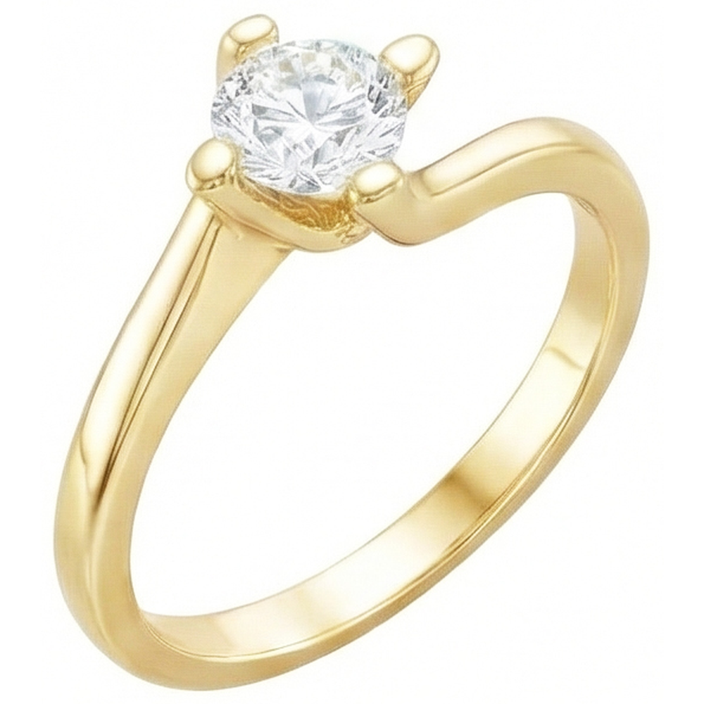 Solitaire 1.75 Carat Natural Earth Mined Diamond Wedding Ring Yellow Gold 14K