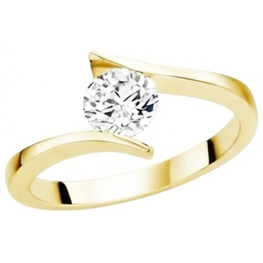 Solitaire 1 Carat Round Natural iamond Anniversary Ring New