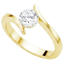 Solitaire 1 Carat Round Natural iamond Anniversary Ring New