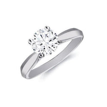Solitaire 1.50 Carat Real Round Diamond Engagement Ring 14K White Gold