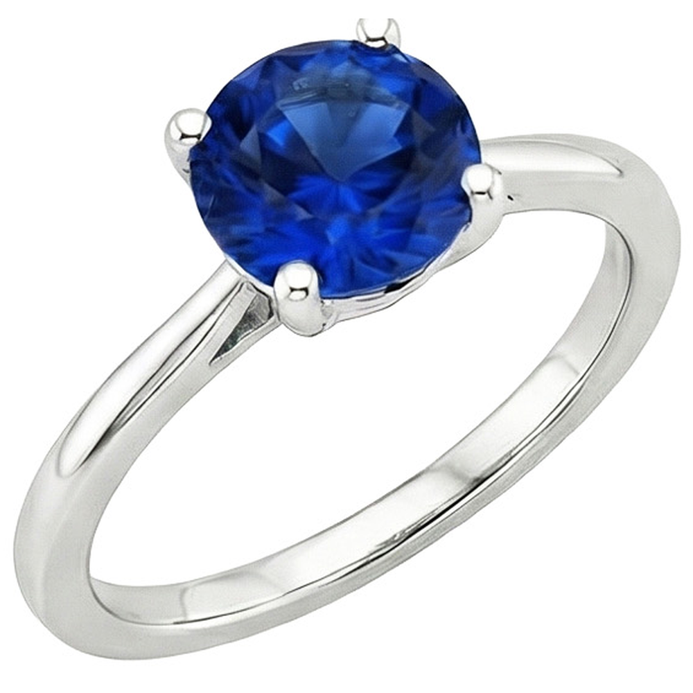 Solitaire 2.5 Carat Sapphire Ring