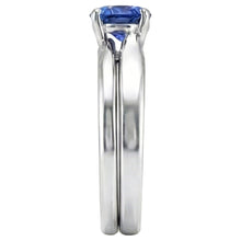 Solitaire 3 Carat Ceylon Sapphire Ring Set 14K New