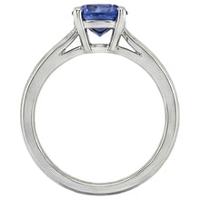 Solitaire 3 Carat Ceylon Sapphire Ring Set 14K New