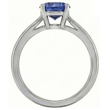 Solitaire 3 Carat Ceylon Sapphire Ring Set 14K New