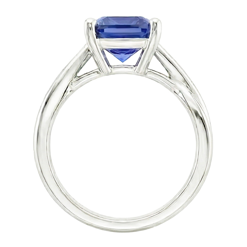 Solitaire 3 Carat Sapphire Engagement Ring