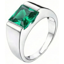 Solitaire 4.50 Carat Green Emerald Ring 14K White Gold New