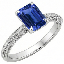 natural emerald sapphire 4ct ring side angle