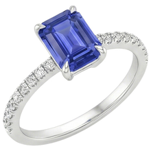 natural emerald sapphire 4ct ring side angle