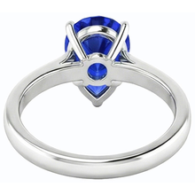Solitaire Anniversary Pear Shaped Ceylon Sapphire Ring 2 Carats