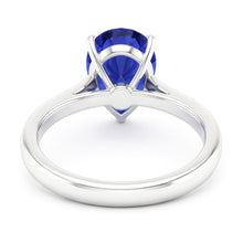 Solitaire Anniversary Pear Shaped Ceylon Sapphire Ring 2 Carats