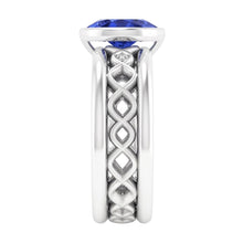 Solitaire Bezel Heart Shaped Sapphire Ring 2.50 Carats Infinity Style