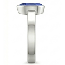 Solitaire Bezel Set Gents Ring Pear Cut Blue Sapphire 2.50 Carats