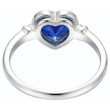 natural heart sapphire 2ct watch on white background