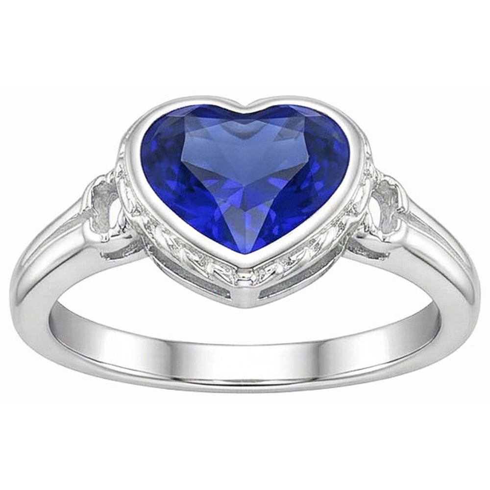 natural heart sapphire 2ct watch close up detail