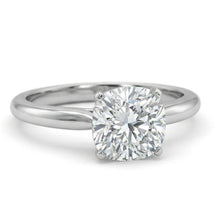 Solitaire Big Cushion Cut 3 Carat Natural Earth Mined Diamond Wedding Ring Gold White
