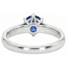 Solitaire Blue Sapphire Gemstone Ring 2 Carats White Gold