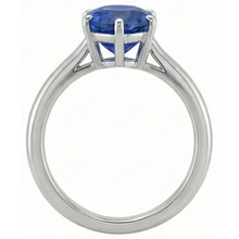 natural pear sapphire 2ct ring side angle