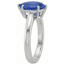 natural pear sapphire 2ct ring on white background