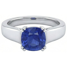 Solitaire Ceylon Sapphire 1.80 Ct Wedding Ring White Gold