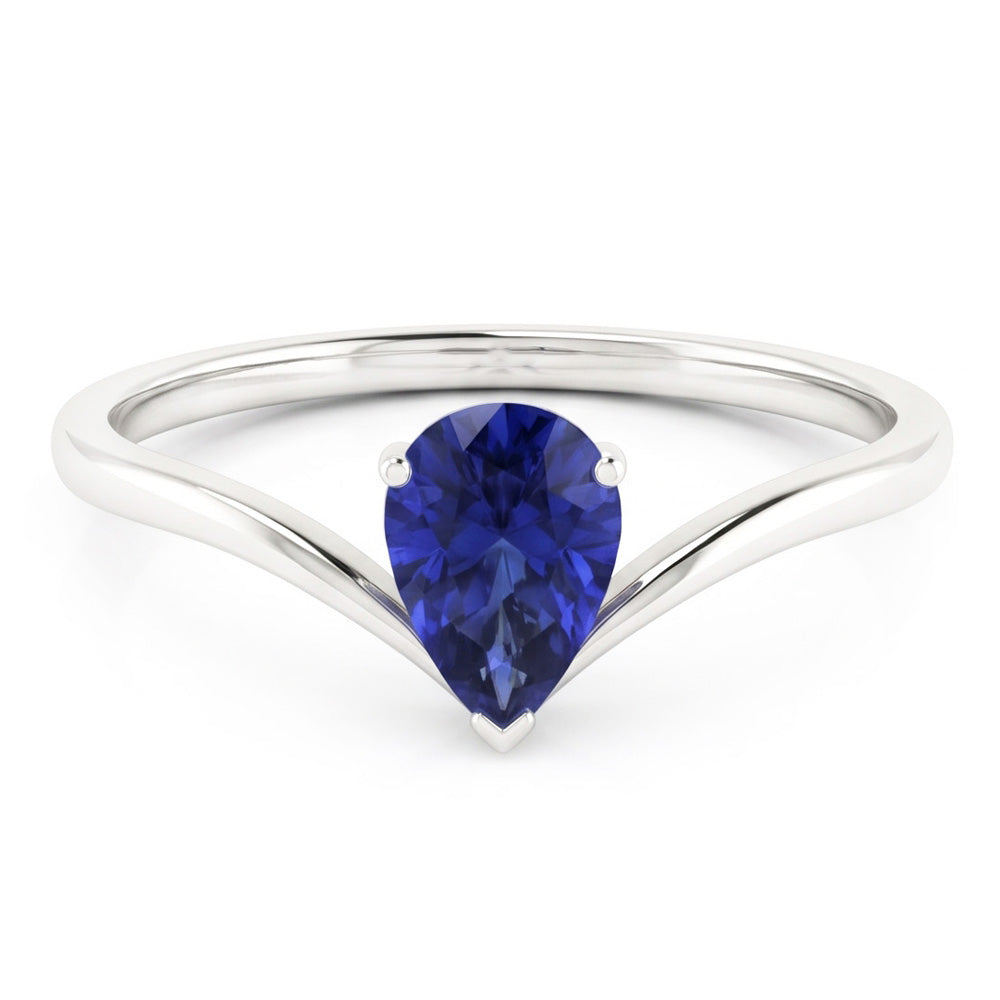 Solitaire Ceylon Sapphire Engagement Ring 1.50 Carats Gold