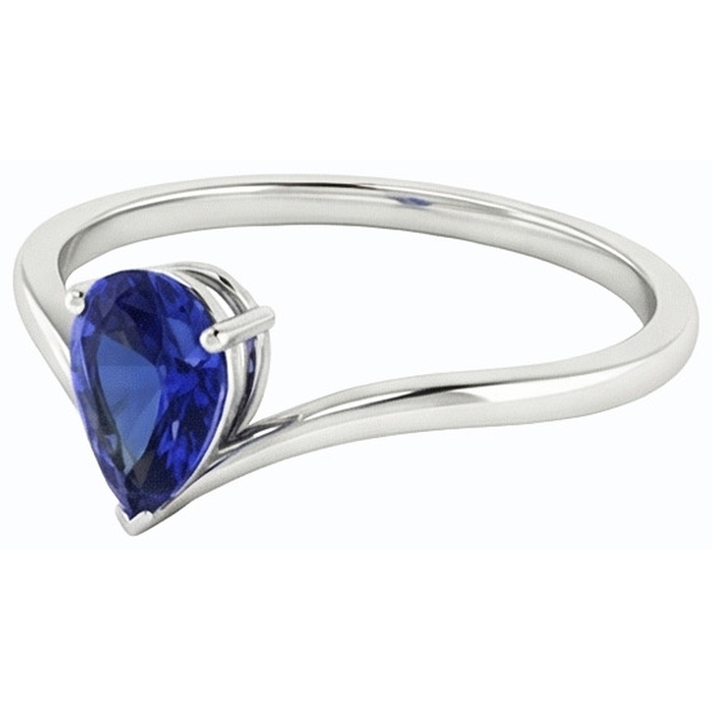 Solitaire Ceylon Sapphire Engagement Ring 1.50 Carats Gold