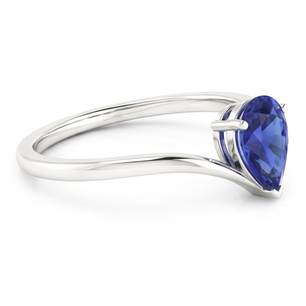 Solitaire Ceylon Sapphire Engagement Ring 1.50 Carats Gold