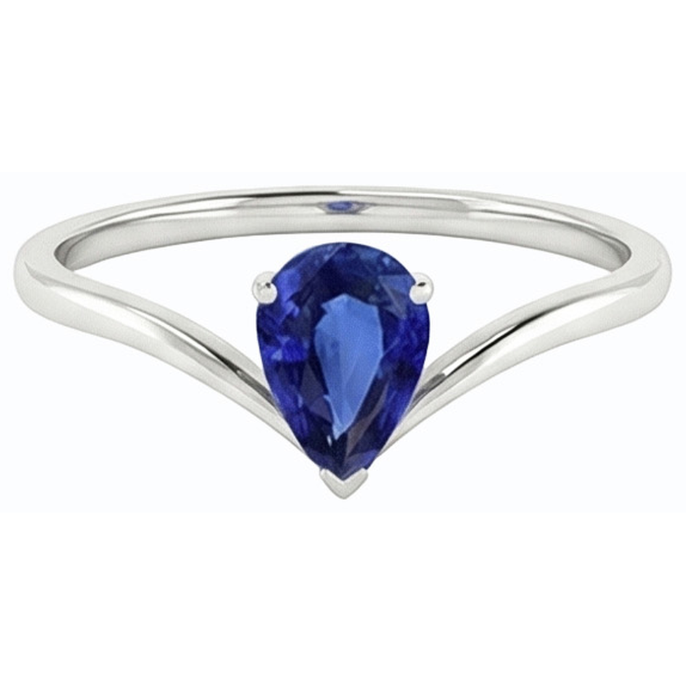 Solitaire Ceylon Sapphire Engagement Ring 1.50 Carats Gold