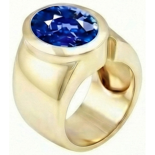 Solitaire Ceylon Sapphire Men's Ring 3 Ct Wedding Anniversary Jewellery