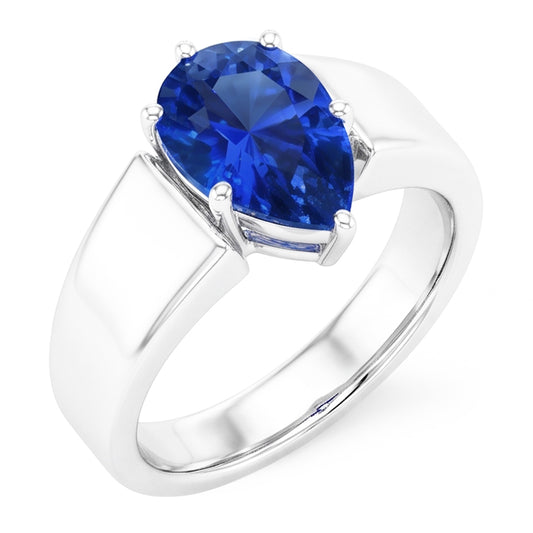 Solitaire Ceylon Sapphire Ring 1.50 Carats Prong Set Ladies Jewellery