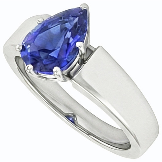 Solitaire Ceylon Sapphire Ring 1.50 Carats Prong Set Ladies Jewellery