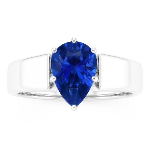 Solitaire Ceylon Sapphire Ring 1.50 Carats Prong Set Ladies Jewellery
