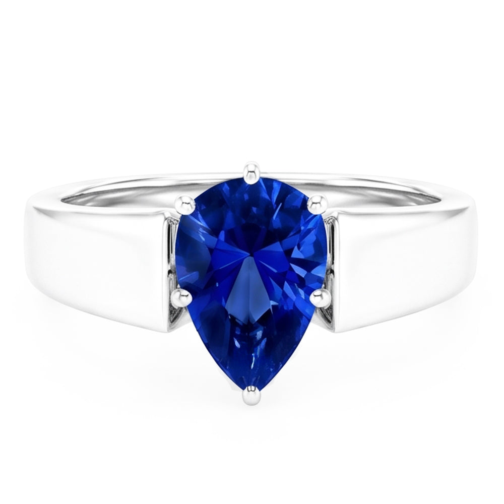Solitaire Ceylon Sapphire Ring 1.50 Carats Prong Set Ladies Jewellery
