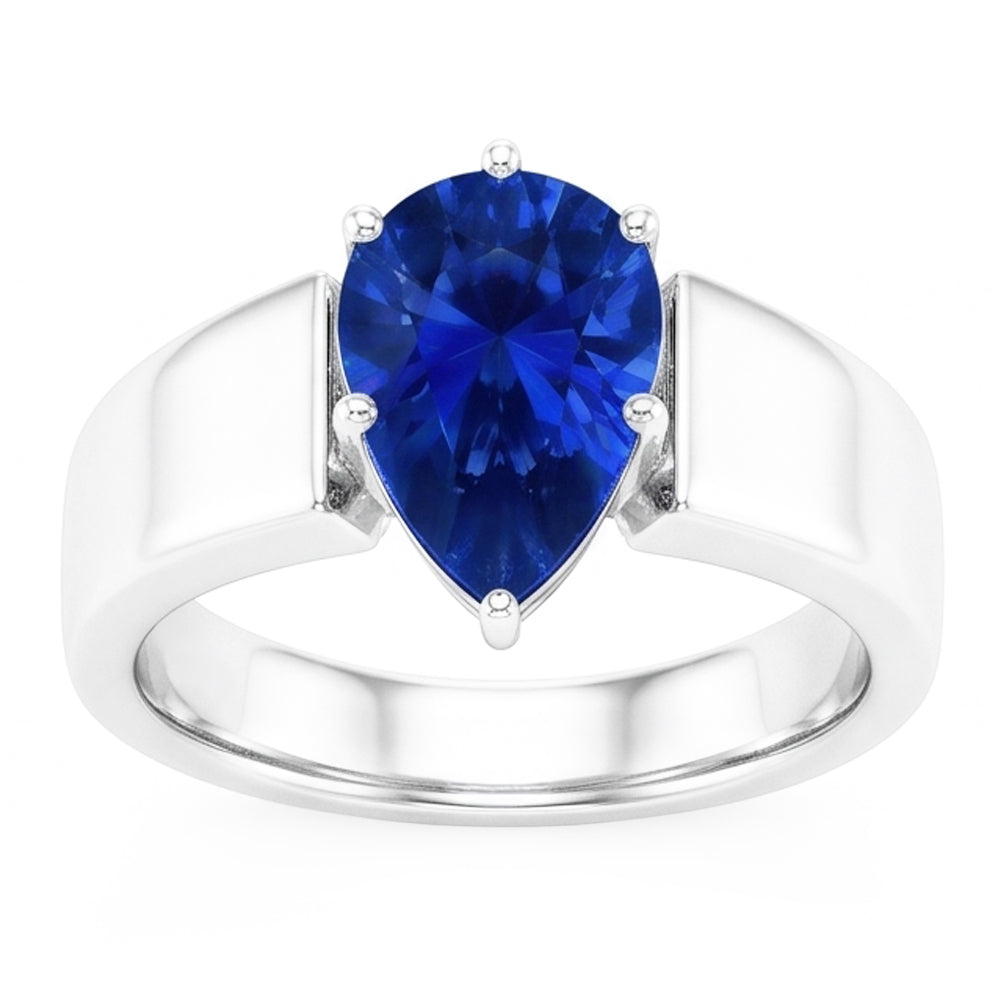 Solitaire Ceylon Sapphire Ring 1.50 Carats Prong Set Ladies Jewellery