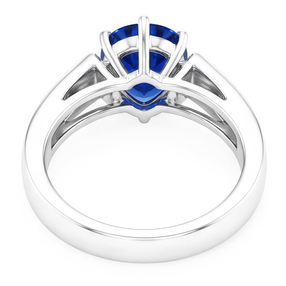 Solitaire Ceylon Sapphire Ring 1.50 Carats Prong Set Ladies Jewellery