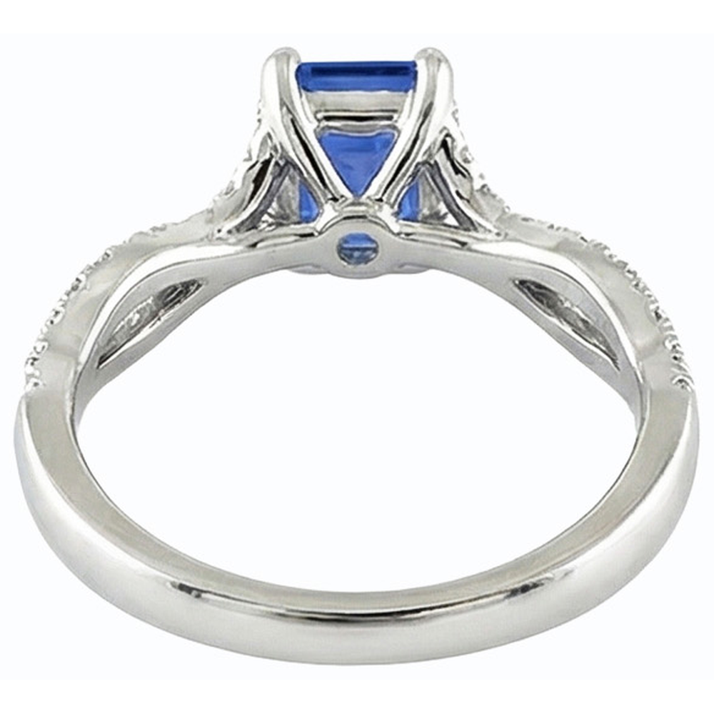 natural emerald sapphire 2.50ct ring front view