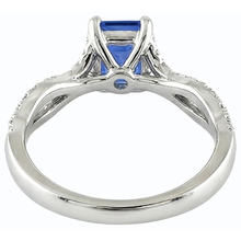 natural emerald sapphire 2.50ct ring front view