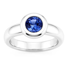 Solitaire Ceylon Sapphire Round 1 Ct. Ring Gold Jewellery