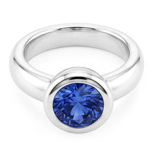Solitaire Ceylon Sapphire Round 1 Ct. Ring Gold Jewellery