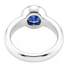Solitaire Ceylon Sapphire Round 1 Ct. Ring Gold Jewellery