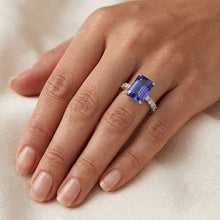 Solitaire Ceylon Sapphire With Accents Ring & Natural Earth Mined Diamonds 5 Carats