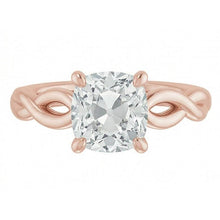 natural cushion diamond 3ct ring side angle