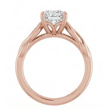 natural cushion diamond 3ct ring profile view