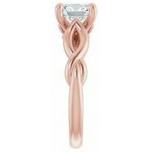 Solitaire Cushion Old Mine Cut Natural Earth Mined Diamond Ring Infinity Style 3 Carats