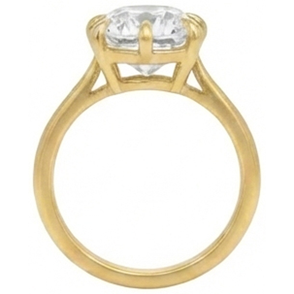 Solitaire Cushion Old Mine Cut Real Natural Earth Mined Diamond Ring 3.50 Carats Ladies Jewellery