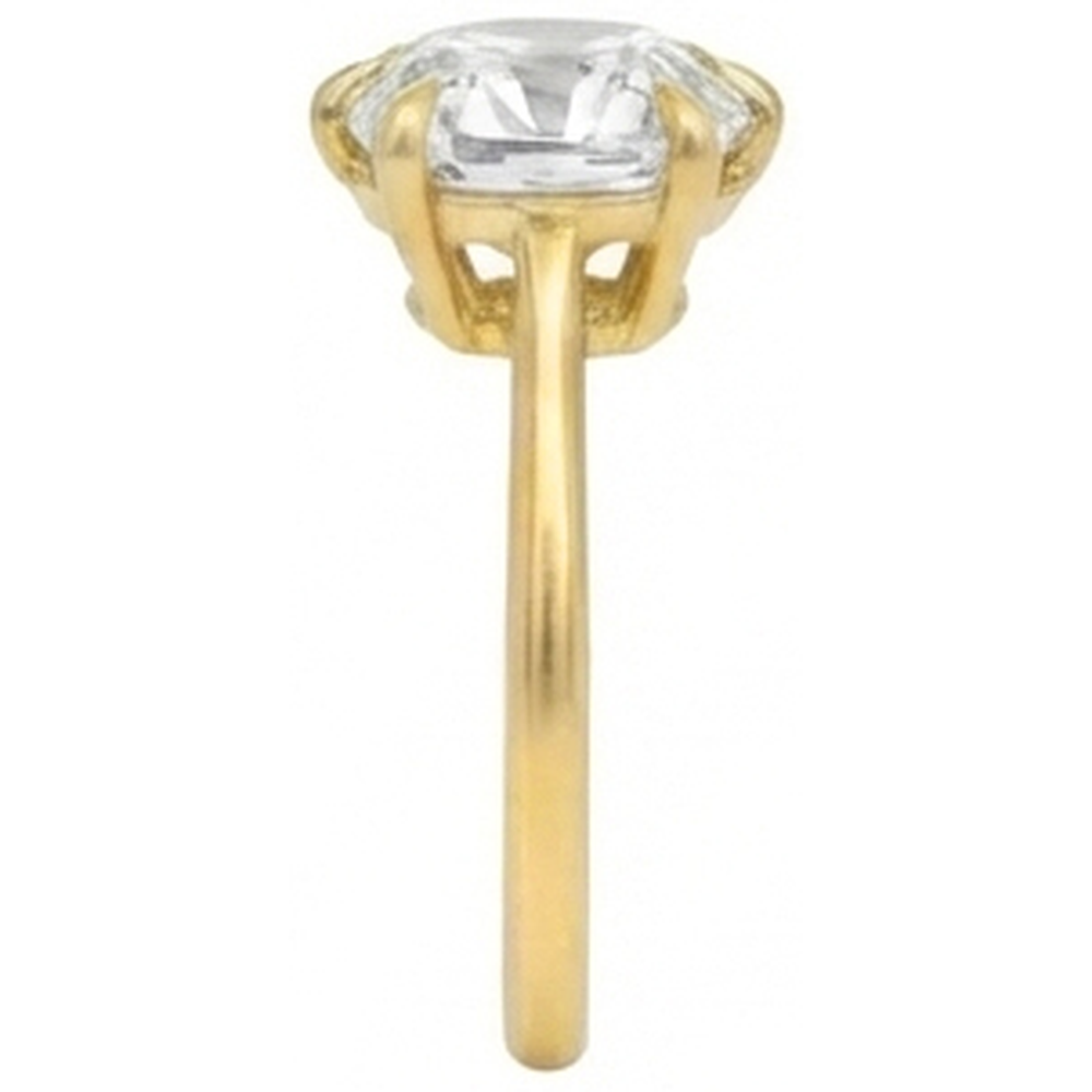Solitaire Cushion Old Mine Cut Real Natural Earth Mined Diamond Ring 3.50 Carats Ladies Jewellery